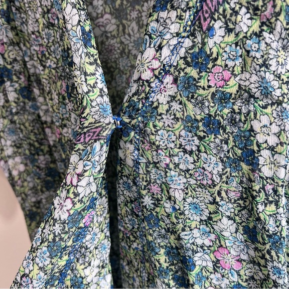 Zadig& Voltaire Betty Mousseline Liberty Garden Floral Wrap Dress, Mini, S - Picture 10 of 15